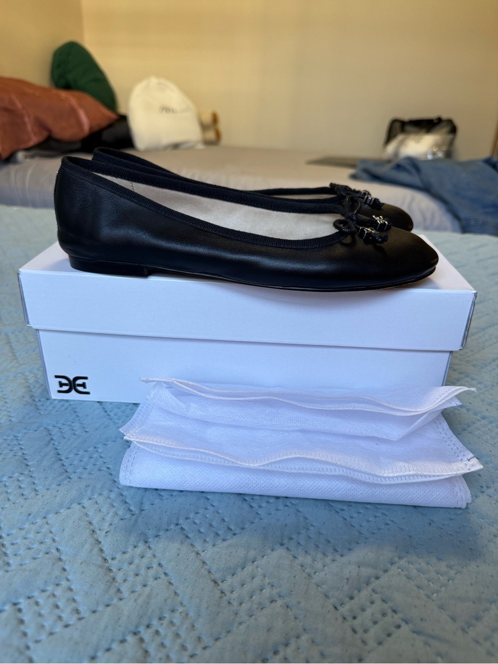 Sam Edelman Flora Black Ballet Flats